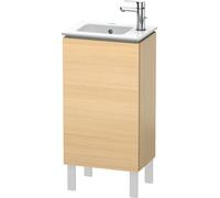 Duravit L-Cube Mueble de aseo vertical, 1 puerta, con bisagra a la derecha, 420mm, para Me by Starck 072343, LC6273R7171, Color: Roble mediterráneo Chapa de madera auténtica
