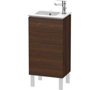 Duravit L-Cube Mueble de aseo vertical, 1 puerta, con bisagra a la derecha, 420mm, para Me by Starck 072343, LC6273R6969, Color: Nogal cepillado Chapa de madera auténtica