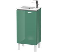 Duravit L-Cube Mueble de aseo vertical, 1 puerta, con bisagra a la izquierda, 420mm, para Me by Starck 072343, LC6273L0303, Color: Jade laca alto brillo