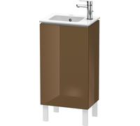 Duravit L-Cube Mueble de aseo vertical, 1 puerta, con bisagra a la izquierda, 420mm, para Me by Starck 072343, LC6273L6161, Color: Marrón Oliva Laca Alto Brillo