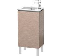Duravit L-Cube Mueble de aseo vertical, 1 puerta, con bisagra a la izquierda, 420mm, para Me by Starck 072343, LC6273L1111, Color: roble cachemir chapa de madera auténtica