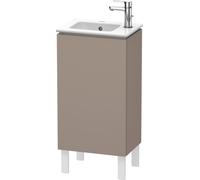 Duravit L-Cube Mueble de aseo vertical, 1 puerta, con bisagra a la izquierda, 420mm, para Me by Starck 072343, LC6273L4343, Color: Decoración Basalto Mate