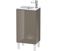 Duravit L-Cube Mueble de aseo vertical, 1 puerta, con bisagra a la izquierda, 420mm, para Me by Starck 072343, LC6273L8989, Color: Laca de color gris franela de alto brillo