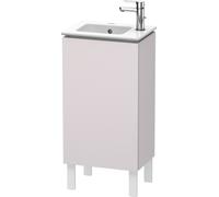 Duravit L-Cube Mueble de aseo vertical, 1 puerta, con bisagra a la izquierda, 420mm, para Me by Starck 072343, LC6273L8787, Color: Blanco Lila Seda Laca mate
