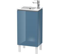 Duravit L-Cube Mueble de aseo vertical, 1 puerta, con bisagra a la izquierda, 420mm, para Me by Starck 072343, LC6273L4747, Color: Laca de alto brillo Stone Blue