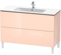 Duravit L-Cube Mueble de aseo vertical, 2 cajones, anchura: 1220mm, para Me by Starck 233612, LC662801010, Color: Perla de albaricoque laca de alto brillo