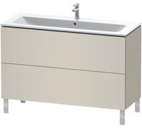 Duravit L-Cube Mueble de aseo vertical, 2 cajones, anchura: 1220mm, para Me by Starck 233612, LC662809191, Color: Decoración Topo