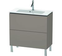 Duravit L-Cube Mueble de aseo vertical Compact, 2 cajones, anchura: 820mm, para Me by Starck 234283, LC667404343, Color: Decoración Basalto Mate