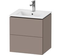 Duravit L-Cube mueble de baño de pared Compact, 2 cajones, ancho: 520mm, para Me by Starck 233653, LC621804343, Color: Decoración Basalto Mate