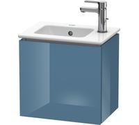 Duravit L-Cube Mueble de pared, 1 puerta, con bisagra a la izquierda, 420mm, para Me by Starck 072343, LC6272L4747, Color: Laca de alto brillo Stone Blue