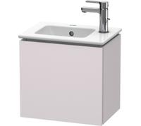 Duravit L-Cube Mueble de pared, 1 puerta, con bisagra a la izquierda, 420mm, para Me by Starck 072343, LC6272L8787, Color: Blanco Lila Seda Laca mate