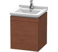 Duravit L-Cube Mueble de pared, 1 puerta, con bisagra a la izquierda, 460mm, para Starck 3 030348, LC6168L1313, Color: Chapa de madera auténtica de nogal americano