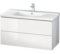 Duravit L-Cube Mueble de pared 1020mm, profundidad 481, 2 cajones, adecuado para P3 Comfort Artículo 233210, LC625002222, Color: Decoración blanca de alto brillo