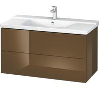 Duravit L-Cube Mueble de pared 1020mm, profundidad 481, 2 cajones, adecuado para P3 Comfort Artículo 233210, LC625006161, Color: Marrón Oliva Laca Alto Brillo