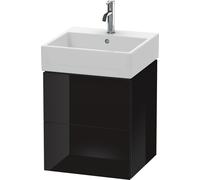 Duravit L-Cube Mueble de pared, 2 cajones, 48,4 x 45,9 cm, para Vero Air 235050, LC627404040, Color: Laca negra de alto brillo