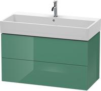 Duravit L-Cube Mueble de pared, 2 cajones, 98,4 x 45,9 cm, para Vero Air 235010, LC627800303, Color: Jade laca alto brillo