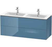 Duravit L-Cube Mueble de pared, 2 cajones, ancho: 1290mm, para Me by Starck 233613, LC625804747, Color: Laca de alto brillo Stone Blue