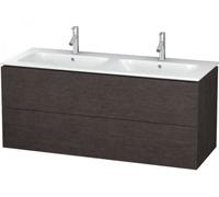 Duravit L-Cube Mueble de pared, 2 cajones, ancho: 1290mm, para Me by Starck 233613, LC625807272, Color: roble oscuro cepillado chapa de madera auténtica