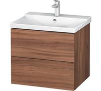 Duravit L-Cube Mueble de pared 620mm de anchura, profundidad 481, 2 cajones, se ajusta a la altura de P3 Comfort. Artículo 233265, LC624407979, Color: Nogal natural decorado