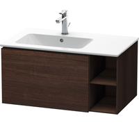 Duravit L-Cube Mueble de pared 82,0 x 48,1 cm, 1 extraíble, estantería lateral, para ME by Starck 234583 Lavabo a la izquierda, LC619105353, Color: Decoración Castaño Oscuro