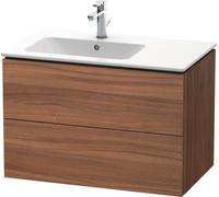 Duravit L-Cube Mueble de pared 82,0 x 48,1 cm, 2 cajones, para ME by Starck 234583 Lavabo a la izquierda, LC629107979, Color: Nogal natural decorado