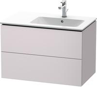 Duravit L-Cube Mueble de pared 82,0 x 48,1 cm, 2 cajones, para ME by Starck 234683 Lavabo derecha, LC629208787, Color: Blanco Lila Seda Laca mate