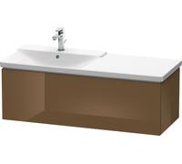 Duravit L-Cube Mueble de pared, ancho 1220mm, profundidad 481, 1 extraíble, se ajusta a la medida. Artículos 233312 y 233412, LC615306161, Color: Marrón Oliva Laca Alto Brillo
