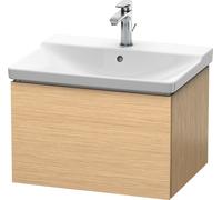 Duravit L-Cube Mueble de pared, ancho 620mm, profundidad 481, 1 extraíble, se ajusta a la medida. Artículo 233265, LC614401212, Color: Roble cepillado Chapa de madera auténtica