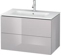 Duravit L-Cube Mueble de pared, ancho 820mm, profundidad 481, 2 cajones, se ajusta a las necesidades del cliente. Artículo 233683, LC624102727, Color: Laca blanca lila alto brillo