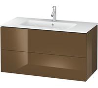 Duravit L-Cube Mueble de pared, anchura 1020mm, profundidad 481, 2 cajones, se ajusta a las necesidades del cliente. Artículo 233610, LC624206161, Color: Marrón Oliva Laca Alto Brillo