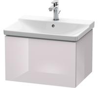 Duravit L-Cube Mueble de pared, anchura 620mm, profundidad 481, 1 extraíble, se ajusta a la medida. Artículo 233265, LC614402727, Color: Laca blanca lila alto brillo