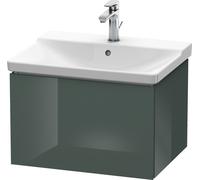 Duravit L-Cube Mueble de pared, anchura 620mm, profundidad 481, 1 extraíble, se ajusta a la medida. Artículo 233265, LC614403838, Color: Laca de alto brillo Dolomiti Grey