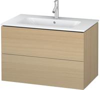 Duravit L-Cube Mueble de pared, anchura 820mm, profundidad 481, 2 cajones, se ajusta a las necesidades del cliente. Artículo 233683, LC624107171, Color: Roble mediterráneo Chapa de madera auténtica