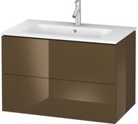 Duravit L-Cube Mueble de pared, anchura 820mm, profundidad 481, 2 cajones, se ajusta a las necesidades del cliente. Artículo 233683, LC624106161, Color: Marrón Oliva Laca Alto Brillo