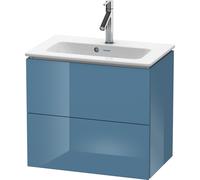 Duravit L-Cube Mueble de pared Compact, 2 cajones, anchura: 620mm, para Me by Starck 234263, LC625604747, Color: Laca de alto brillo Stone Blue