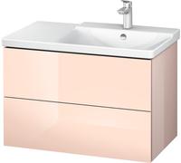 Duravit L-Cube Mueble de pared de 820mm de anchura, profundidad 481, 2 cajones, cabe \"P3 Comfort Artículo 233485, derecho de cuenca, LC624901010, Color: Perla de albaricoque laca de alto brillo