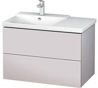 Duravit L-Cube Mueble de pared de 820mm de anchura, profundidad 481, 2 cajones, cabe \"P3 Comfort Artículo 233385, cuenca izquierda, LC624808787, Color: Blanco Lila Seda Laca mate