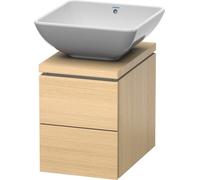 Duravit L-Cube Mueble para consola, ancho 320mm, profundidad 477mm, 2 cajones, LC681807171, Color: Roble mediterráneo Chapa de madera auténtica