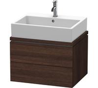 Duravit L-Cube Mueble para consola Ancho 620mm, profundidad 477mm, 2 cajones, LC580505353, Color: Decoración Castaño Oscuro