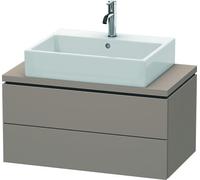 Duravit L-Cube Mueble para consola, ancho 820mm, profundidad 477mm, 2 cajones, LC580704343, Color: Decoración Basalto Mate