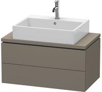 Duravit L-Cube Mueble para consola, ancho 820mm, profundidad 477mm, 2 cajones, LC580709090, Color: Flanela Gris seda lacado mate
