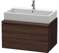 Duravit L-Cube Mueble para consola, ancho 820mm, profundidad 547mm, 2 cajones, LC581705353, Color: Decoración Castaño Oscuro