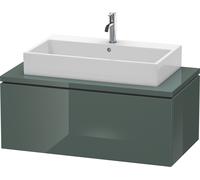 Duravit L-Cube Unidad de lavabo para consola Ancho 1020mm, profundidad 547mm, 1 extraíble, LC581403838, Color: Laca de alto brillo Dolomiti Grey