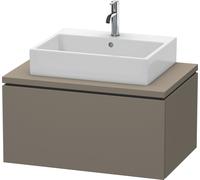 Duravit L-Cube Unidad de lavabo para consola Ancho 820mm, profundidad 547mm, 1 extraíble, LC581209090, Color: Flanela Gris seda lacado mate