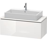 Duravit L-Cube Unidad de lavabo para consola, anchura 1020mm, profundidad 477mm, 1 extraíble, LC580402222, Color: Decoración blanca de alto brillo