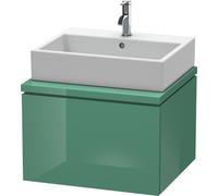 Duravit L-Cube Unidad de lavabo para consola, anchura 620mm, profundidad 547mm, 1 extraíble, LC581000303, Color: Jade laca alto brillo