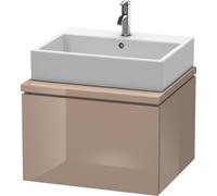 Duravit L-Cube Unidad de lavabo para consola, anchura 620mm, profundidad 547mm, 1 extraíble, LC581008686, Color: Cappuccino laca alto brillo
