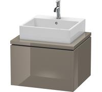 Duravit L-Cube Unidad de lavabo para consola, anchura 620mm, profundidad 547mm, 1 extraíble, LC581008989, Color: Laca de color gris franela de alto brillo