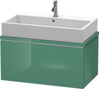 Duravit L-Cube Unidad de lavabo para consola, anchura 820mm, profundidad 477mm 1 extraíble, LC580200303, Color: Jade laca alto brillo