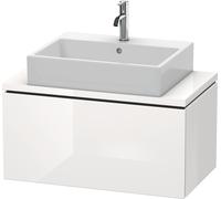 Duravit L-Cube Unidad de lavabo para consola, anchura 820mm, profundidad 477mm 1 extraíble, LC580202222, Color: Decoración blanca de alto brillo